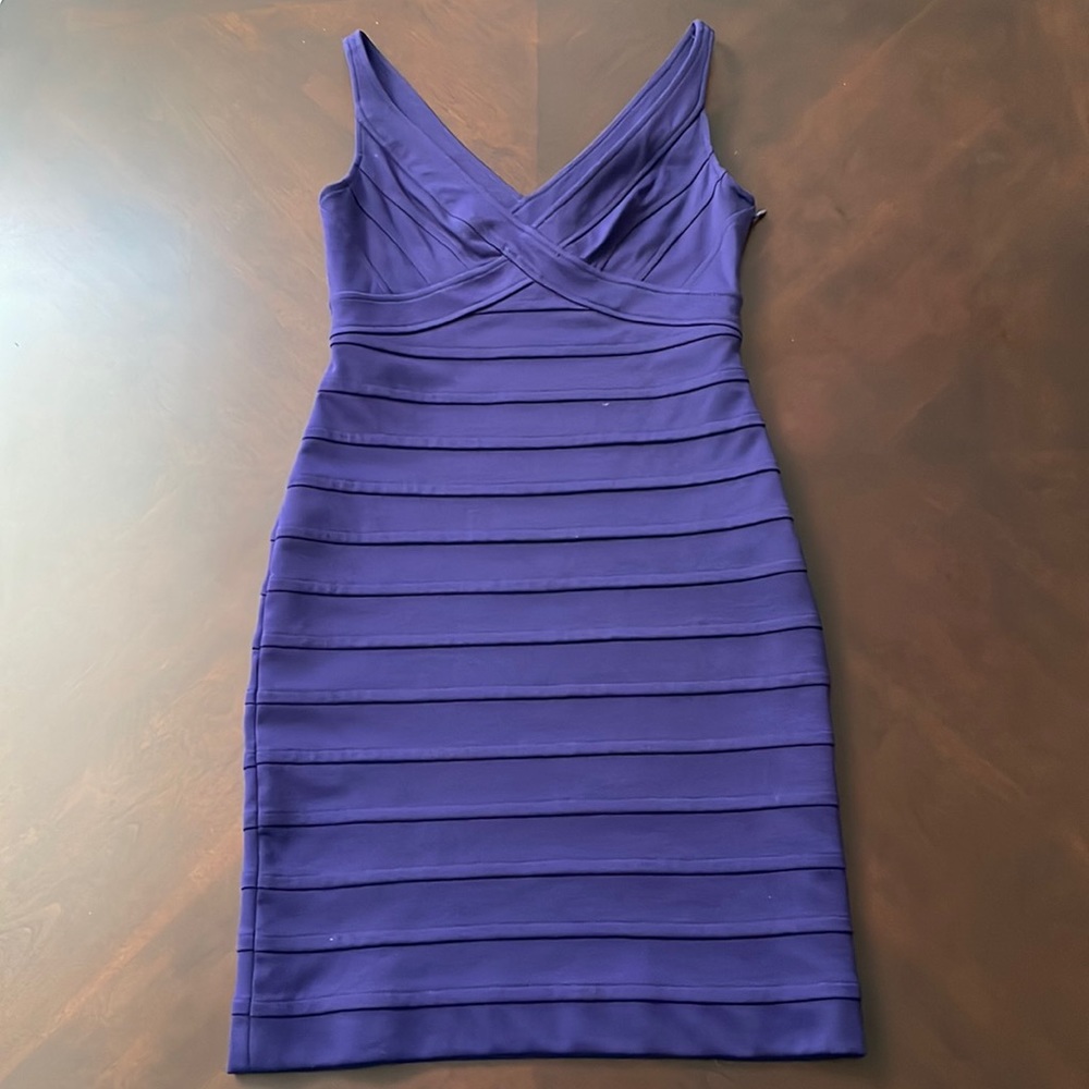 Cache Contour Collection Cocktail Dress - purple, size 2